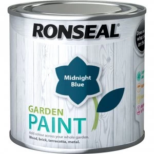 Image of Ronseal General Purpose Garden Paint Midnight Blue 250ml