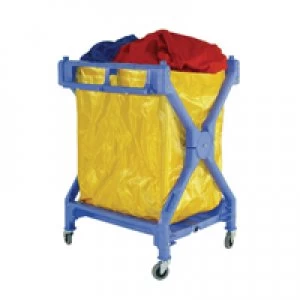 Image of Slingsby Folding Laundry Trolley Blue 314176