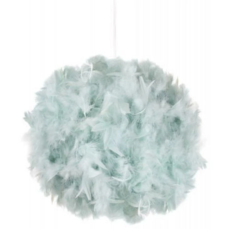 Image of Happy Homewares Eye-Catching And Modern Small Duck Egg Feather Decorated Pendant Lighting Shade