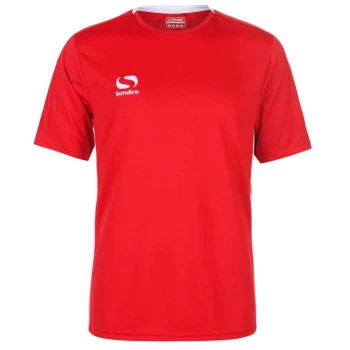 Image of Sondico Fundamental Polyester Football Top Mens - Red