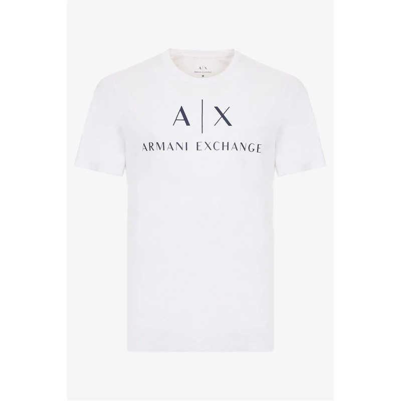 Image of Armani Exchange Logo T-Shirt White 1100 male XL
