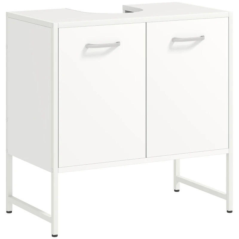 Image of HOMCOM Bathroom Under Sink Cabinet for Basin without or with Pedestal White 834-840V00WT