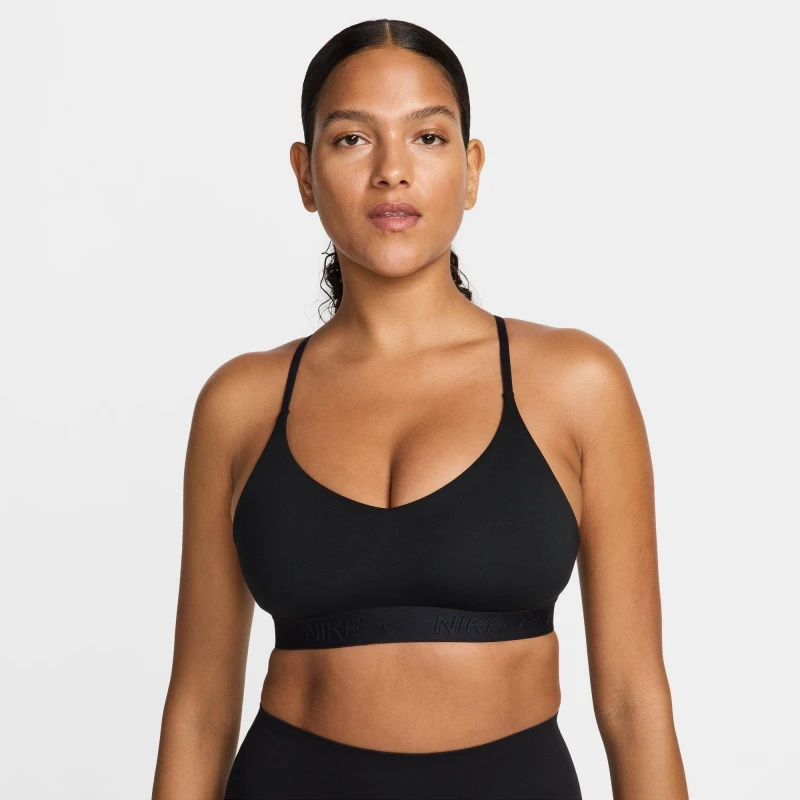 Image of Nike Indy Light Support Womens Padded Sports Bra - Black 8