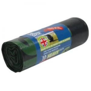 Image of The Green Sack heavy duty sacks Black 940 x 710 mm h x w 15 kg capacity roll of 10