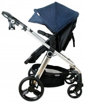 Image of My Babiie MB150 Blue Denim Pushchair.