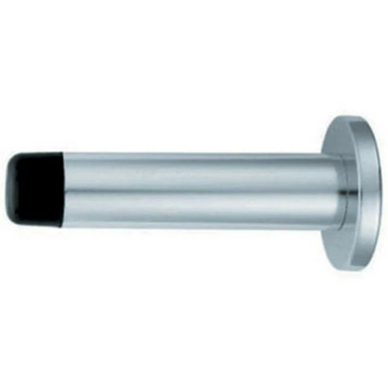 Image of Loops Wall Mounted Doorstop Cylinder on Round Rose 72 x 16mm Polished Aluminium Multi