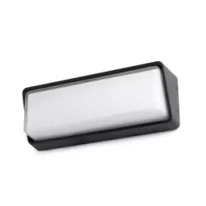 Image of Half LED Outdoor Wall Light White, Dark Grey IP65