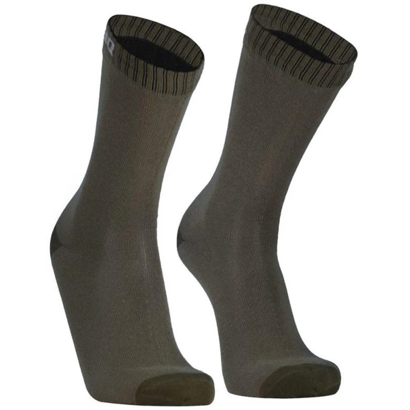 Image of DexShell Ultra Thin Crew Socks Olive Green unisex M