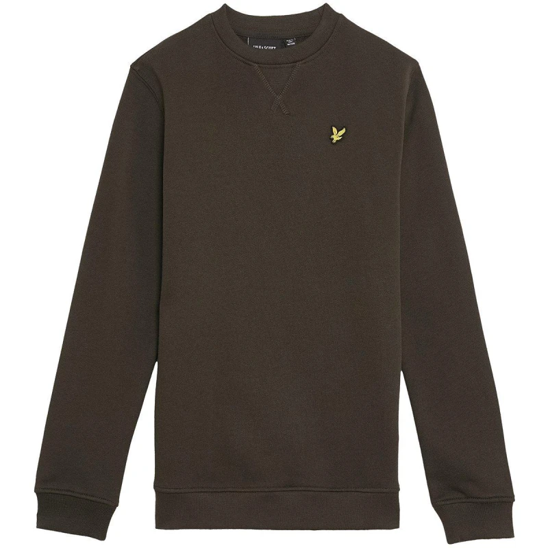 Image of Lyle and Scott Core Crew Neck Sweatshirt W485 Olive unisex 5-6Y