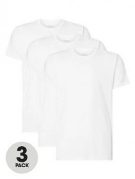 Image of Calvin Klein 3 Pack T-Shirts - White