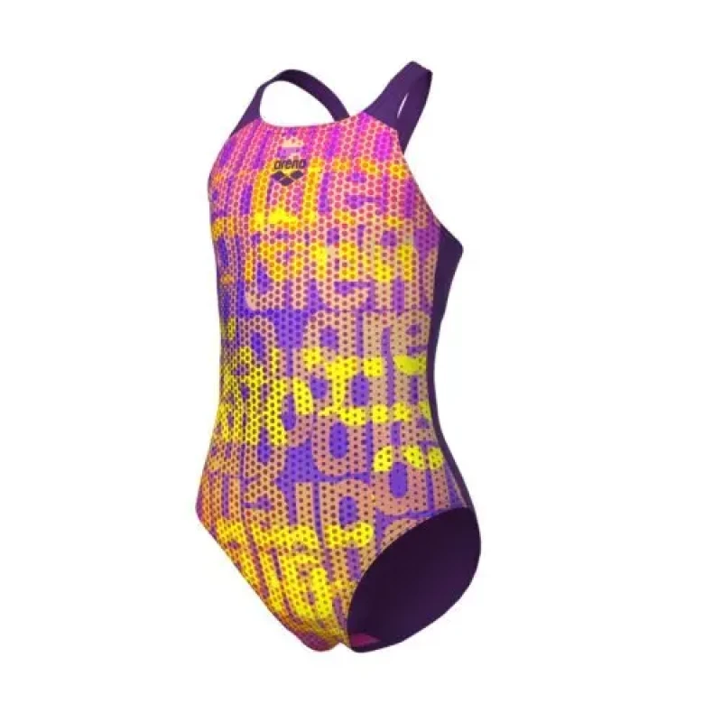 Image of One Piece swimsuit for girls Arena V Back Violet Female 8/9 ans