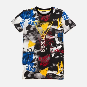 Image of Guess Boys' Graffiti T-Shirt - Graffiti Collage - 16 Years