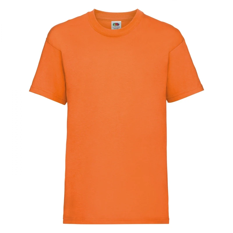 Image of Fruit of the Loom Valueweight Short Sleeve T-Shirt Pack of 2 in Orange Size: 12-13 Years Orange Unisex 12-13 Years
