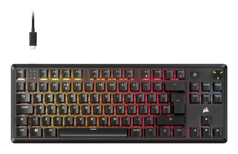 Image of CORSAIR K70 Coreu0026tradeTKL RGB Mechanical Gaming Keyboard - Black 840006678830
