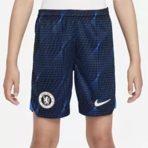 Image of Nike Chelsea Away Shorts 2023 2024 Juniors - Blue