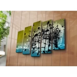 Image of 5PATK-237 Multicolor Decorative Canvas Painting (5 Pieces)