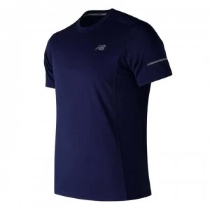 Image of New Balance Core Run T Shirt Mens - Navy