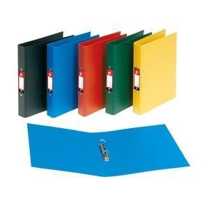 Image of 5 Star A4 2 x O Ring 25mm Polypropylene Ring Binder Red Pack of 10