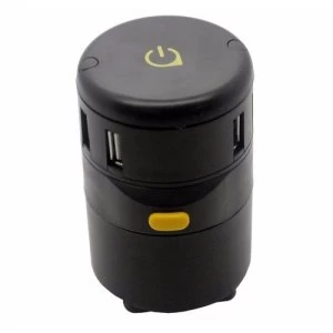 Image of Oneadaptr TWIST 4x USB Port World Charging Station - Black