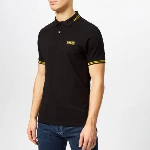Image of Barbour International Mens Essential Tipped Polo Shirt - Black - XXL