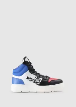 Image of Love Moschino Womens Bold Love Multi Colour High Tops In Multi
