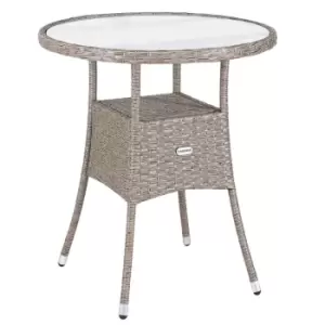 Image of Rattan Bistro Table Cream 60cm