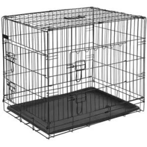 Image of Dog Transport Crate Metal 92.5x57.5x64cm Black 15003 Black - @pet