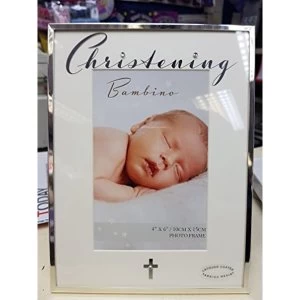 Image of 4" x 6" - Bambino Silver Plated Photo Frame - Christening