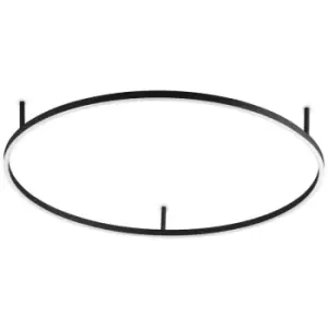 Image of Ideal Lux Oracle Ring Integrated LED Semi Flush Light Black 90cm 3000K