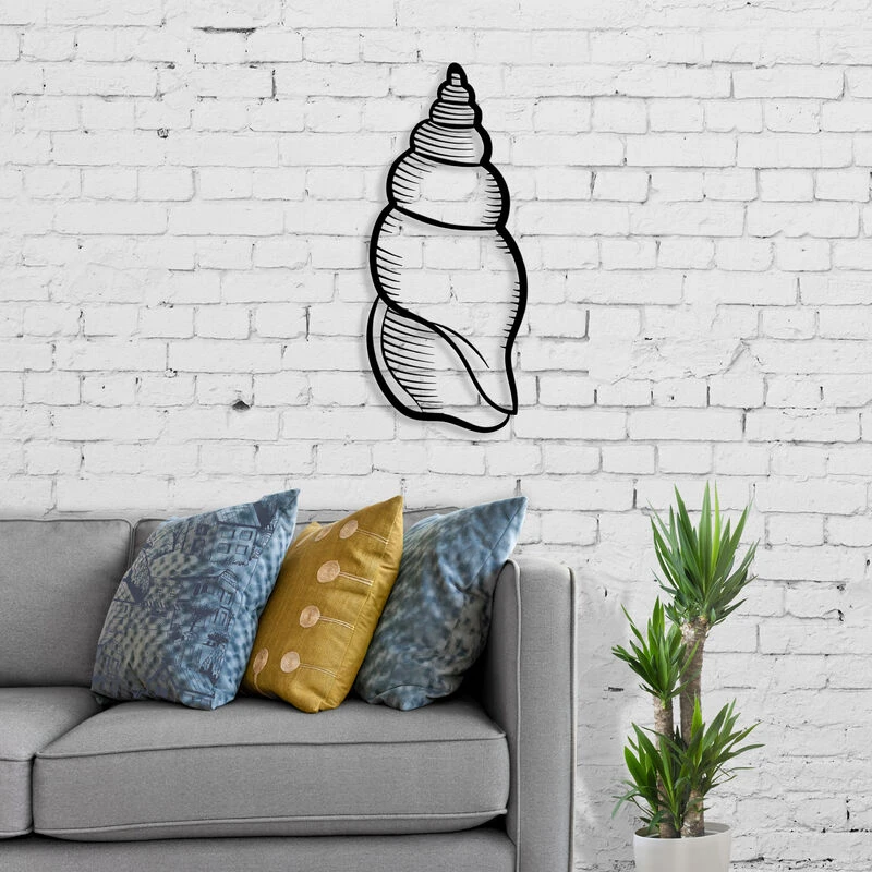 Image of DECORTIE Decortie - metal wall art NO:29 shell - Black - Black M.DK.T.13332.20