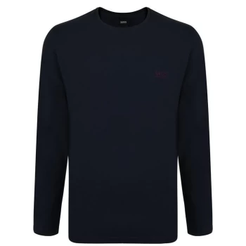 Image of Hugo Boss Long Sleeve Logo T-Shirt Navy Size L Men