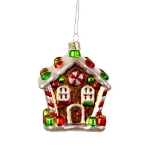 Image of Sass & Belle Classic Gingerbread House Shaped Bauble