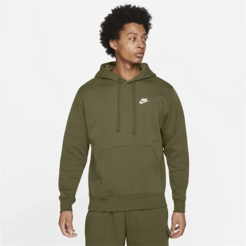 Image of Nike Sportswear Club Fleece Pullover Hoodie Mens - Green/White