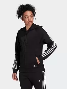 Image of Adidas Sportswear Future Icons 3-Stripes Hooded Track Top - Black
