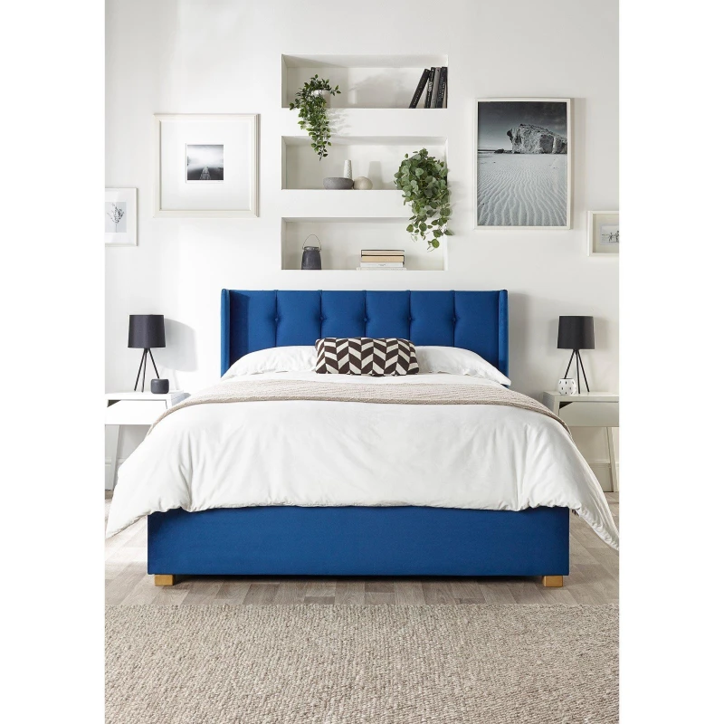 Image of Catherine Lansfield Catherine Lansfield Utopia Ottoman Wing Bed Beds Single Blue 38478618010
