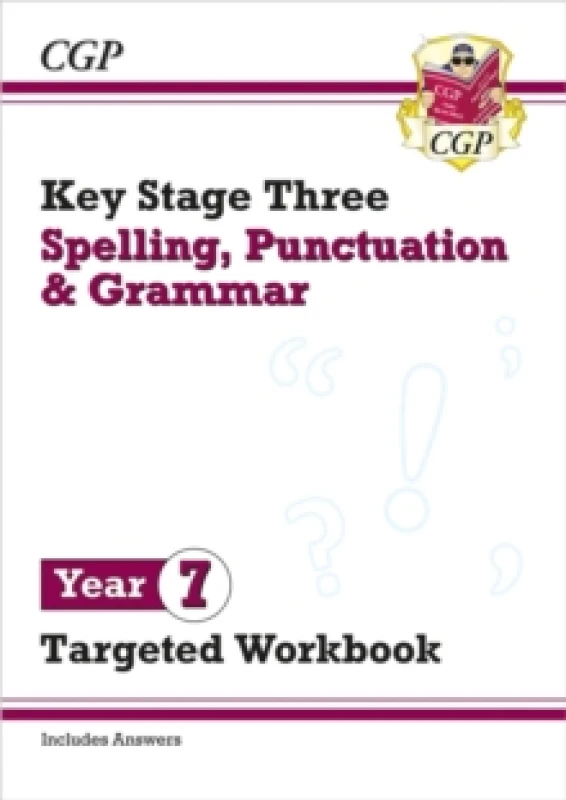Image of New KS3 Year 7 Spelling, Punctuation and Grammar Targeted Workbook (with answers) Paperback / softback