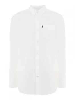 Image of Mens Barbour Spence Long Sleeve Shirt White