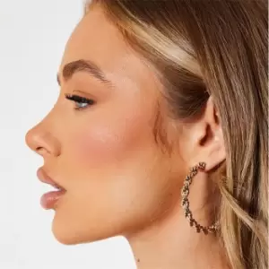 Image of I Saw It First Twist Detail Hoop Earrings - Gold