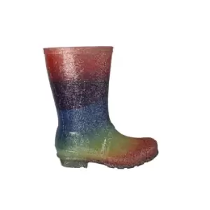 Image of Fabric Glitter PVC Welly - Multi