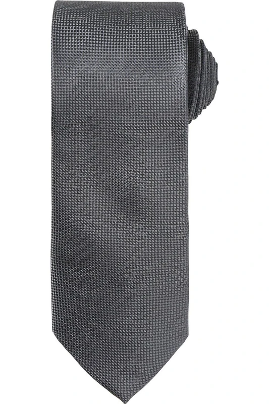 Image of Premier Premier Micro Waffle Tie in Dark Grey Dark Grey One Size Unisex 5063425960019