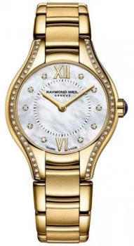 Image of Raymond Weil Womens Noemia Diamond Gold PVD Bracelet Watch