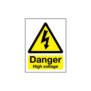 Image of High Voltage Vinyl Danger Sign - 148 X 210MM