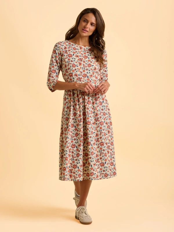 Image of Brakeburn Beech Dress Wrap Dresses UK 08 Cream 33554769000