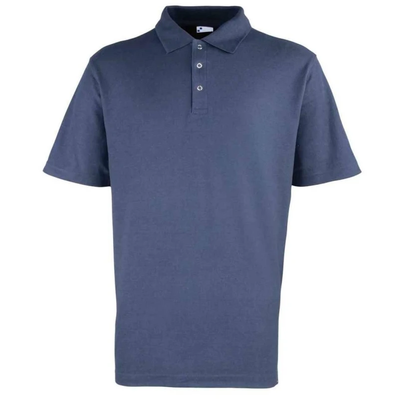 Image of Premier Premier Men Studded Polo Shirt in Navy Size: X-Small Navy XS Male 5063693809294