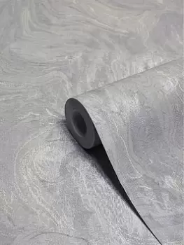 Image of Paoletti Marble Embossed Metallic Vinyl Wallpaper