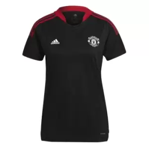 Image of Man Utd 2021-2022 Training Shirt (Black) - Ladies