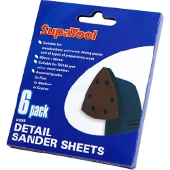 Image of SupaTool Detail Sander Sheets 6 Piece