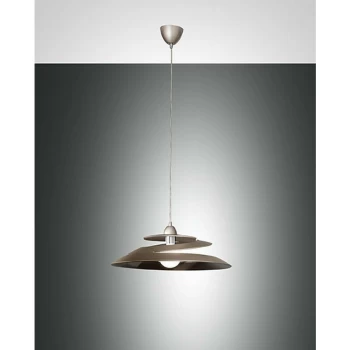 Image of Fabas Luce Lighting - Fabas Luce Aragon Dome Pendant Ceiling Lights Bronze Glass, E27