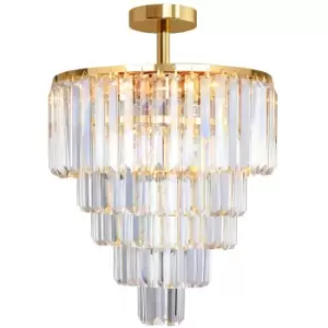 Image of Zumaline Lighting - Zumaline Amedeo Ceiling Light, Gold, 10x E14