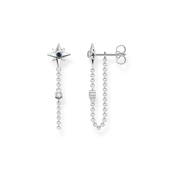 Image of Thomas Sabo Sterling Silver Sterling Silver Magic Stars Chain Earrings